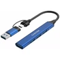 Концентратор Canyon hub DS-02 4in1 USB-A/C Blue (CNS-TDS02BL) - зменшене зображення 4