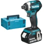 Гайковерт Makita акумуляторний ударний LXT, 18В, 5Аг х 2шт, DC18RC, Makpac (DTD170RTJ) - зменшене зображення 2