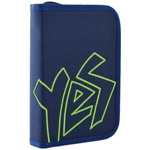 Пенал Yes YES green твердий одинарний з двома клапанами (532552) зображення 1