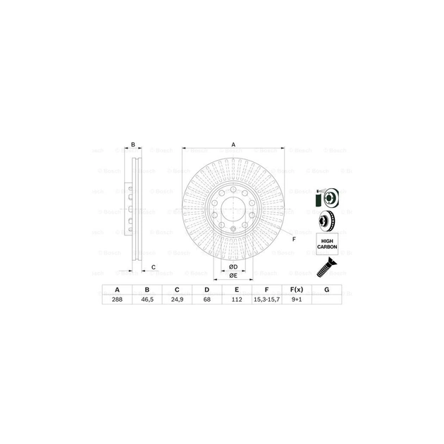 Гальмівний диск Bosch 0 986 478 546 - picture 5