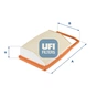 Повітряний фільтр для автомобіля UFI 30.793.00 - зменшене зображення 1