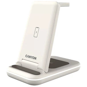 Зарядний пристрій Canyon WS-304 Foldable 3in1 Wireless charger Cosmic Latte (CNS-WCS304CL) зображення 1