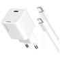 Зарядний пристрій ColorWay C101D GaN Mini 20W PD PPS USB-C + cable USB-C to Lightning white (CW-CHS059PDL-WT) - уменьшенное изображение 1