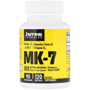 Вітамін Jarrow Formulas Вітамін K2 в формі MK-7, 90 мкг, MK-7, Vitamin K2 as MK-7, 1 (JRW-30007) зображення 1