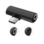 Переходник USB-C M to USB-C F + 3.5mm F black XoKo (AC-205-BK) - уменьшенное изображение 1