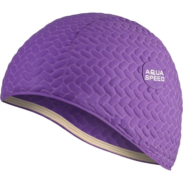 Шапка для плавания Aqua Speed Bombastic Tic-Tac 5719 117-09 фіолетовий Уні OSFM (5908217657190) - изображение 1
