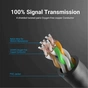 Патч-корд 1м, UTP cat 6A RJ-45 slim black Vention (IBIBF) - зменшене зображення 3