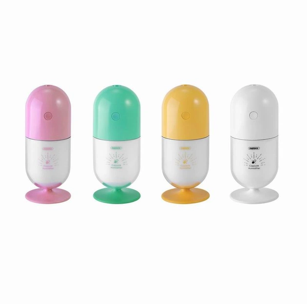 Зволожувач повітря Remax RT-A500 Capsule Mini Humidifier жовтий (6954851281870) - зображення 5