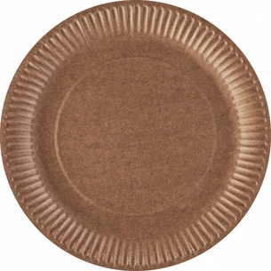 Тарілки одноразові PRO service паперові круглі Крафт D18 см 50 шт. (4823071640687) зображення 1