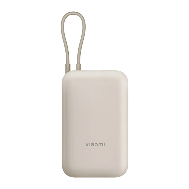 Батарея універсальна Xiaomi 10000mAh 22.5W, Integrated Cable, beige (BHR9072GL) - зображення 1