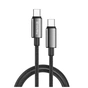 Дата кабель USB-C to USB-C 1.0m 5A 100W zinc alloy braided black ColorWay (CW-CBPDCC098-BK) - уменьшенное изображение 1