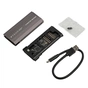 Зовнішня кишеня Maxxter M.2 NVMe PCIe, USB 3.1 Type-C Gen2, RGB, Metal, Black (EHDE-2280SRGB-01) - зменшене зображення 3