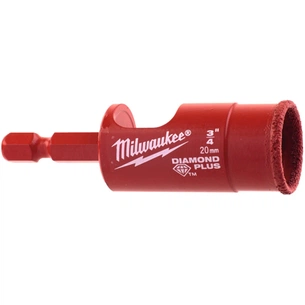 Коронка Milwaukee алмазна Diamond Plus 20мм, з хвостовиком (49560515) зображення 1