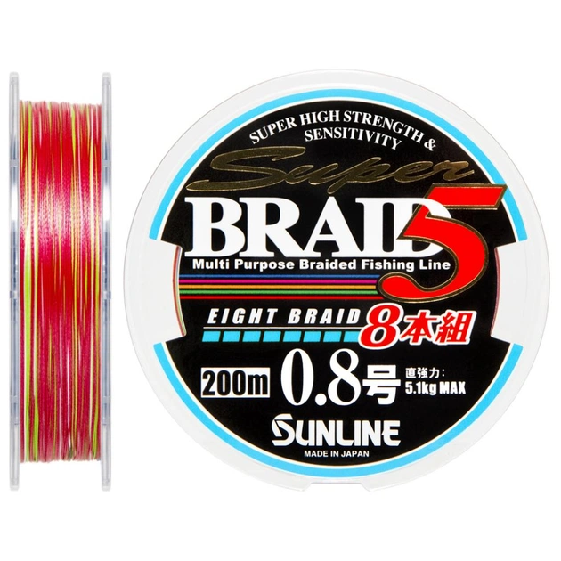 Шнур Sunline Super Braid 5 (8 Braid) 200m #0.8/0.148мм 5.1кг (1658.08.60) - зображення 1