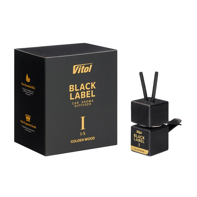 Ароматизатор для автомобиля Vitol Osvizhuvach povitrya VITOL Black Label Golden Wood I 8ml V230401 (V230401) - изображение 1
