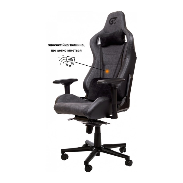 Крісло ігрове GT Racer X-8005 Dark Gray/Black - зображення 5
