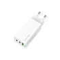 Зарядний пристрій ColorWay GaN Mini 65W PD Port PPS USB (USB-2C1A) white (CW-CHS058PD-WT) - зменшене зображення 4