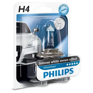 Автолампа Philips H4 WhiteVision +60%, 3700K, 1шт (12342WHVB1) зображення 1