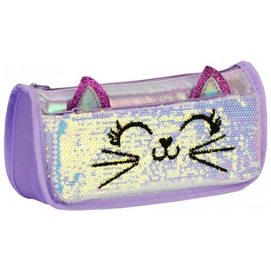 Пенал Cool For School 2 відділення з блискітками Блакитний (CF6706-blue) зображення 1