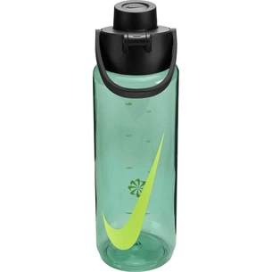 Бутылка для воды Nike TR RENEW RECHARGE CHUG BOTTLE 24 OZ N.100.7636.011.24 зелений, чорний 709 мл (887791805515) изображение 1