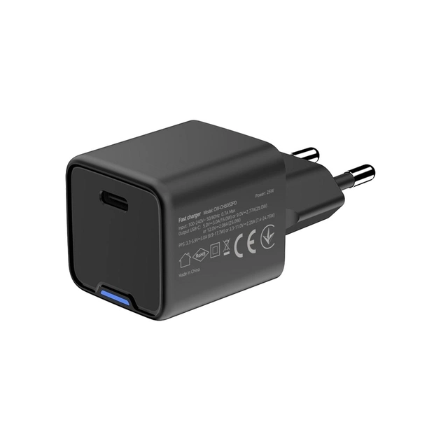 Зарядний пристрій ColorWay GaN Mini 25W PD Port PPS USB-C black (CW-CHS052PD-BK) - picture 5