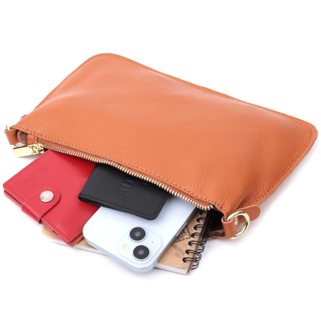 Сумка Vintage З натуральної шкіри Руда (22645) - зображення 9