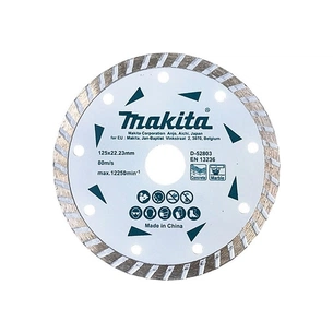 Круг відрізний Makita алмазний по бетону та мармуру турбо 125x22.23 мм (D-52803) зображення 1