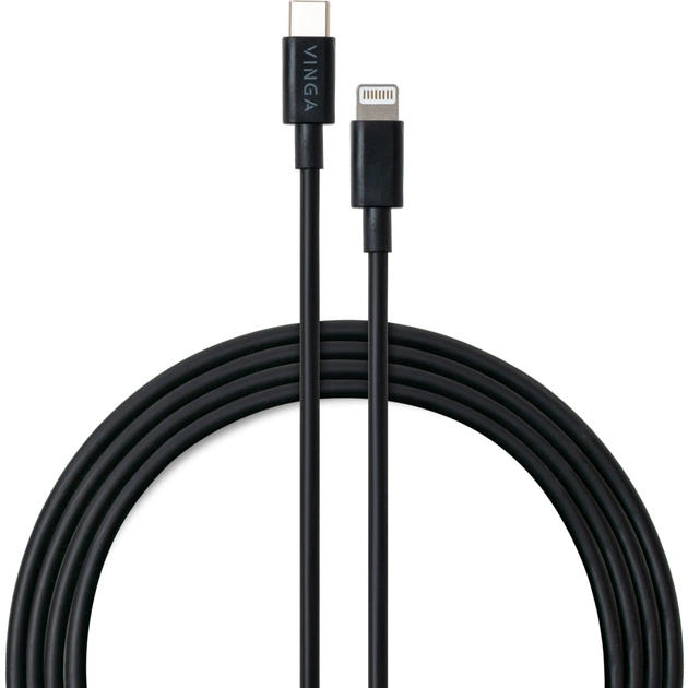 Дата кабель USB-C to Lightning 1.0m 3A 20W PVC Vinga (VCDCCL31) - изображение 1