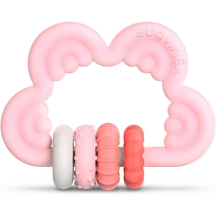 Прорізувач Suavinex силіконовий з бряскальцем/рожевий (401440) зображення 1