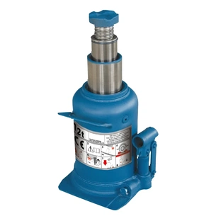 Домкрат GTM гідравлічний пляшковий 12т (240-590мм) двохштоковий (TH812001) зображення 1