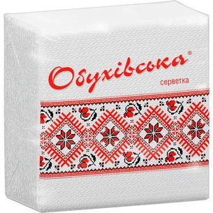 Серветки столові Обухівський 1 шар білі 23х24 см 80 шт. (4820003833858) зображення 1