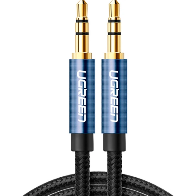 Кабель мультимедійний 3.5mm M to 3.5mm M 2.0m AV112 blue Ugreen (10687) - зображення 1