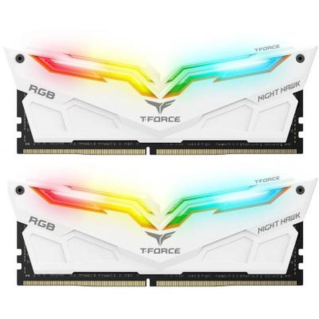 Модуль пам'яті для комп'ютера DDR4 16GB (2x8GB) 3000 MHz T-Force Night Hawk White RGB Team (TF2D416G3000HC16CDC01) - изображение 1