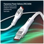 Дата кабель USB-C to USB-C 1.0m (PD Fast Charging 240W) 5А white ColorWay (CW-CBPDCC065-WT) - уменьшенное изображение 6