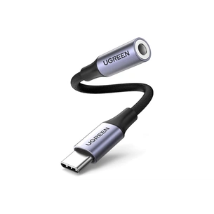 Перехідник USB-C to 3.5mm M/F 0.10m AV161 Ugreen (80154) зображення 1