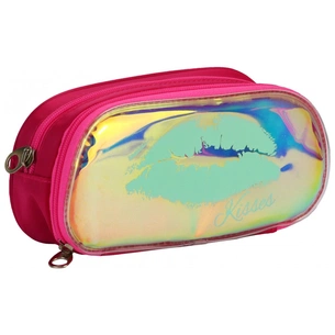 Пенал Cool For School 2 відділення неоновий з помпоном Блакитний (CF6618-blue) зображення 1