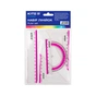 Лінійка Kite набір: лінійка 15 см, 2 косинця, транспортир (рожева смуга) (K-280-10) - preview 1