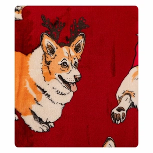 Плед Ardesto Christmas Flannel 160х200см, 100% поліестер, різдвяні коргі (ART0119PB) зображення 1