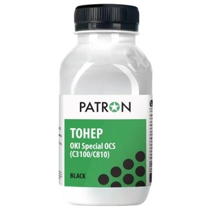 Тонер OKI C3100/C3200/C810 BLACK 50г OCS Patron (OCS-B-050) зображення 1