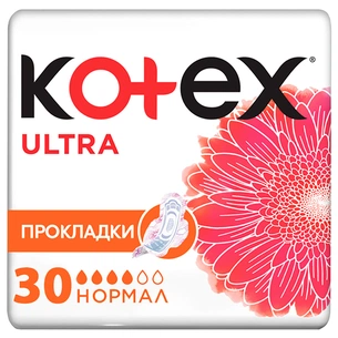 Гігієнічні прокладки Kotex Ultra Normal 30 шт. (5029053569093) зображення 1