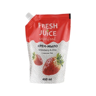Рідке мило Fresh Juice Superfood Strawberry & Chia дой-пак 460 мл (4823015943348) зображення 1