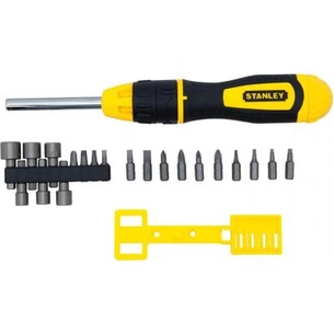 Викрутка Stanley Multibit з храповим механізмом з 20-ма вставками (STHT0-62574) зображення 1