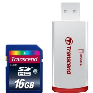 Карта пам'яті Transcend 16GB SDHC Class 10 (TS16GSDHC10-P2) зображення 1