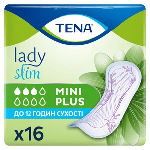 Урологічні прокладки Tena Lady Slim Mini Plus 16 шт. (7322540852868) зображення 1