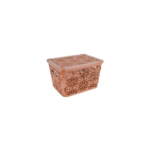 Кошик для зберігання Violet House 0402 №2 Ажур з кришкою Cream 7 л (0402 №2 Ажур CR з/кр. 7 л) зображення 1