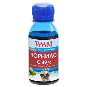 Чорнило WWM Canon GI-490 100г Cyan (C49/C-2) зображення 1