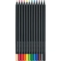 Карандаши цветные Faber-Castell Black Edition colour pencil, тригранні, чорне дерево, 12 кольорів (116412) (31214) - уменьшенное изображение 3