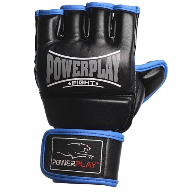 Рукавички для MMA PowerPlay 3058 S Black/Blue (PP_3058_S_Black/Blue) - изображение 1