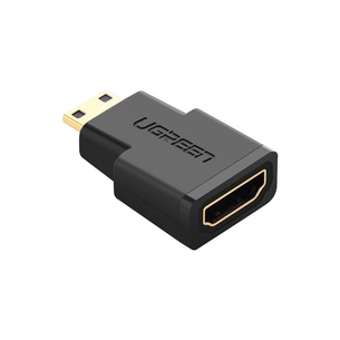 Перехідник Mini HDMI M to HDMI F black Ugreen (20101) зображення 1