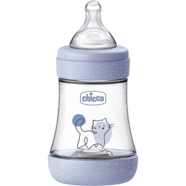 Бутылочка для кормления Chicco Perfect 5 із силіконовою соскою 0+ місяців 150 мл Блакитна (20211.22.40) - изображение 1